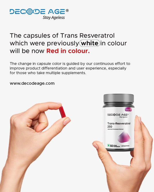 Trans Resveratrol 250mg | 99% Pure Japanese Knotweed Extract | 60 Capsule - Decode Age