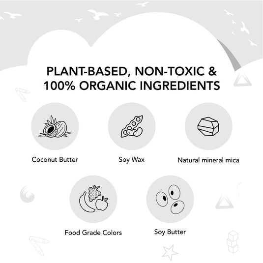 My First Crayon - Unicorn - 4 Jumbo Washable Block Crayons Colours for kids 12m+