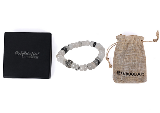Elevate their Spirits with our Tourmalinated Healing Gemstone Bracelet - A Perfect Gift for Your Loved One to protect them from negative thought and emotion