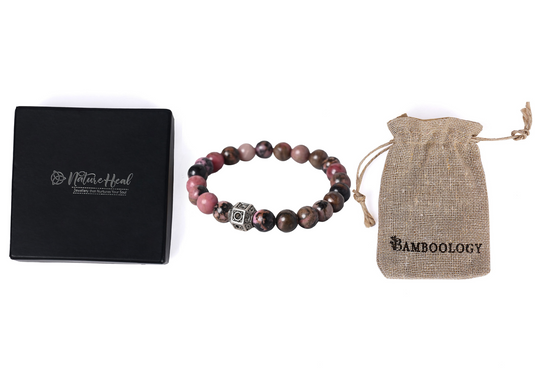 Rhodonite Stone Certified Gemstone Bracelet