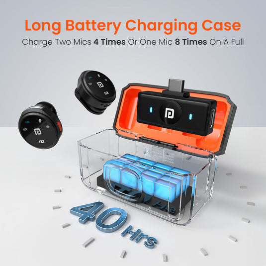 Portronics VlogMate 3 omni direction wireless colloar microphone and 2 in 1 universal receiver audio accessories for youtuber and vlogger