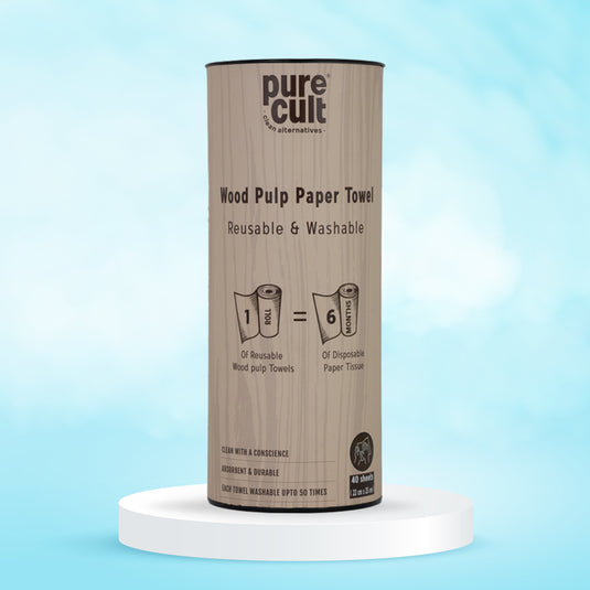 PureCult Wood Pulp Reusable All-Purpose Towels (Can Packing)