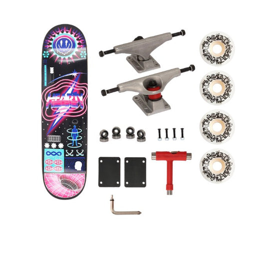 Hearty Pro-Complete Skateboard Pack- Unassembled- 8.0"- Universal Union Pink