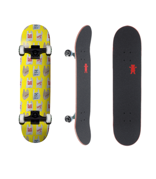 GRIZZLY COMPLETE SKATEBOARDS 7.375" & 8.0"-IN THE BAG GMC2210H01 | Yellow