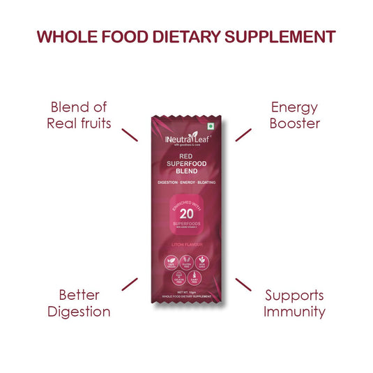 NeutraLeaf Red Blend | Instant Energy and Health| Rich in Nutrition | Radiance Glow | Strong Bones & Immunity 30 Sachet