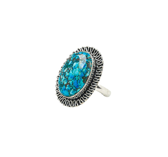 Healing Turquoise Adjustable Certified Gemstone Ring
