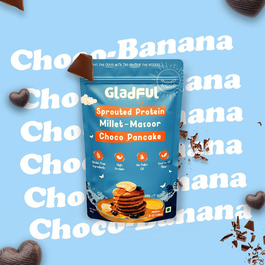 Choco - Banana Pancake Mix with sprouted Millets and Lobia Masoor Protein - 150gms