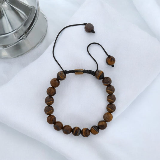 Real Tiger Eye Healing Bracelet For Courage, Creativity & Chakra Healing