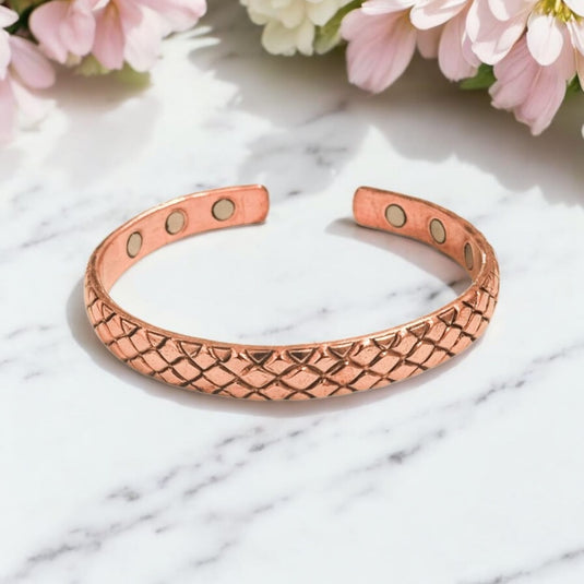 Pure Copper Magnetic Therapy Band - kada for Arthritis Relief – Adjustable, Stylish Design with 6 Powerful Magnets