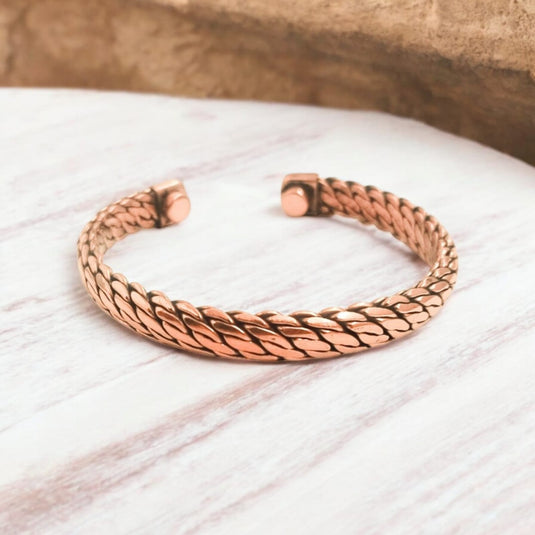 Pure Copper Magnetic Therapy Band Adjustable, Stylish Design with Powerful Magnets