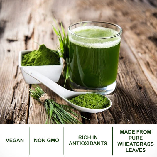 NeutraLeaf Organic Wheat Grass Powder | Healthy Metabolism | Energy | Detox | Immunity Booster | Skin Health