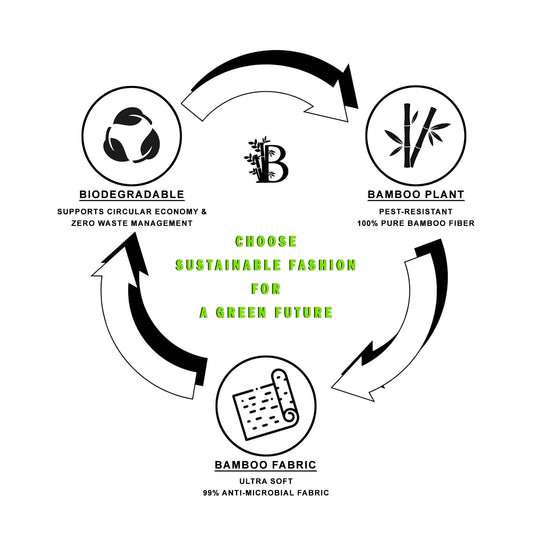 Bamboo Fabric Black Hand Glove | Black