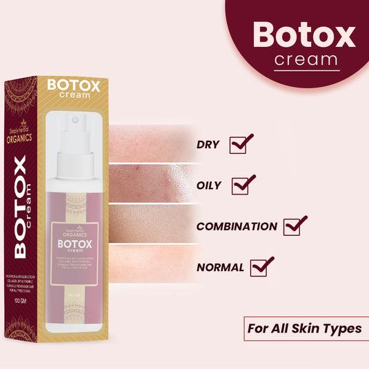 Simply Herbal Organics Botox Cream 100 Gm| Face Repairing & Brightening for All Skin Types