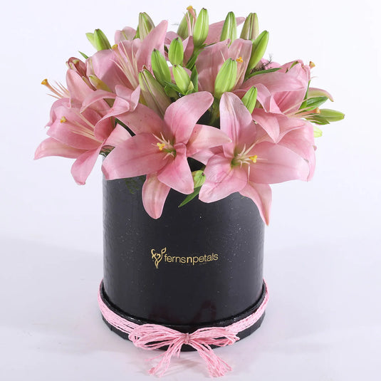 FNP- Pink Asiatic Lilies In FNP Signature Box