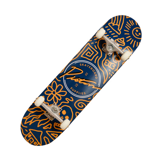 PISTON COMPLETE SKATEBOARDS 7.25" Doodle (BEST SIZE FOR KIDS UNDER 10)