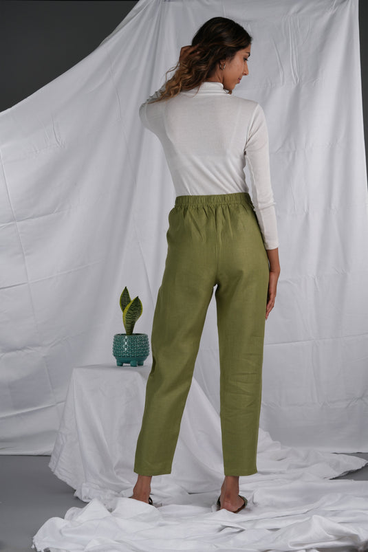 comfortable Women Regal Olive Hemp Lounge Pant
