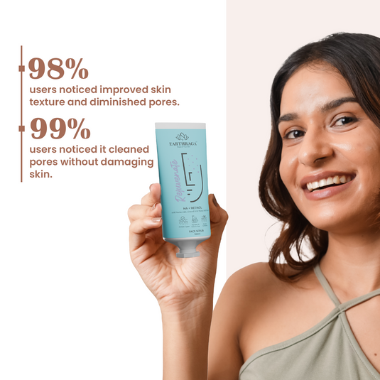 Earthraga HA + Retinol Face Scrub 100 ml | Exfoliates, Hydrates and Boosts Skin Radiance