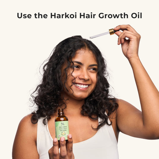 Hair Growth Oil - Potent Actives like Ceramides, Vitamin C & 16 Botanical Oils (Jaborandi, Gotu Kola & more) a mixture of champi with potent actives