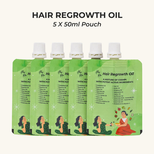 Hair Growth Oil - Potent Actives like Ceramides, Vitamin C & 16 Botanical Oils (Jaborandi, Gotu Kola & more) a mixture of champi with potent actives