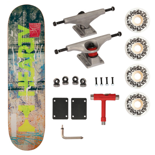 Hearty Pro-Complete Skateboard Pack- Unassembled- 8.0" & 8.25"-Urban Surge Gen-2 (Green)