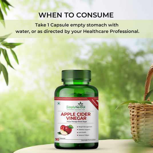 Simply Herbal Apple Cider Vinegar 500mg -90 Capsules