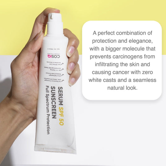 India’s Only Hybrid, Serum-Based Sunscreen- SPF 50 - CosIQ