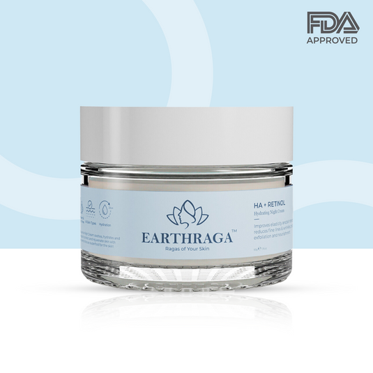 Earthraga HA+Retinol Night Cream with Niacinamide & Aquaxyl 50 gm