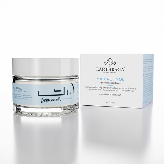 Earthraga HA+Retinol Night Cream with Niacinamide & Aquaxyl 50 gm
