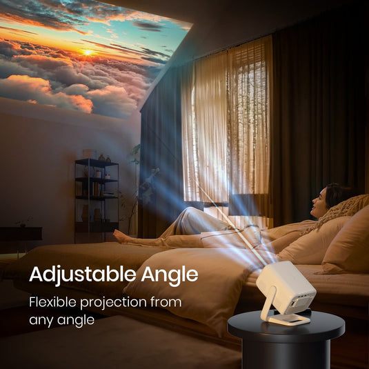 Portronics Beem 480 mini projector for home comes with flexible screen size option for ideal viewing experience| best portable projector online at best price