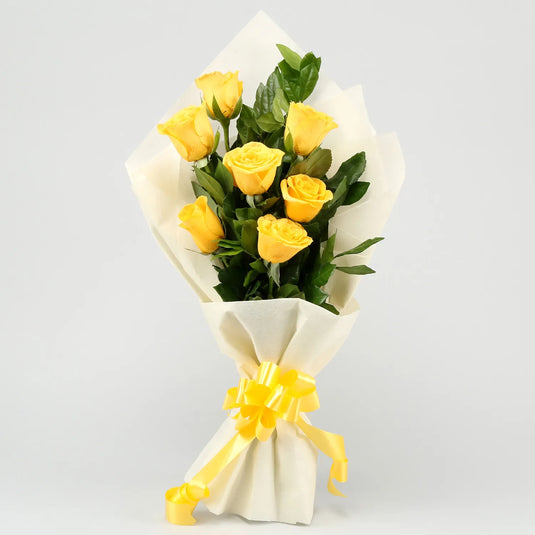 FNP- Serene 7 Yellow Roses Bunch