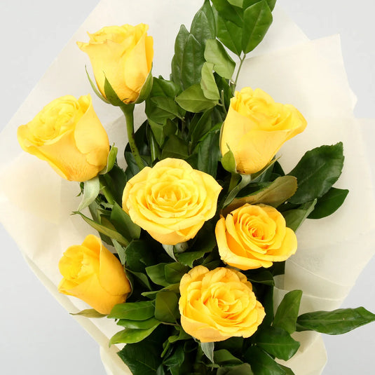 FNP- Serene 7 Yellow Roses Bunch