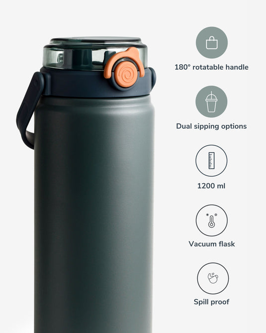 Tank dual sipper flask