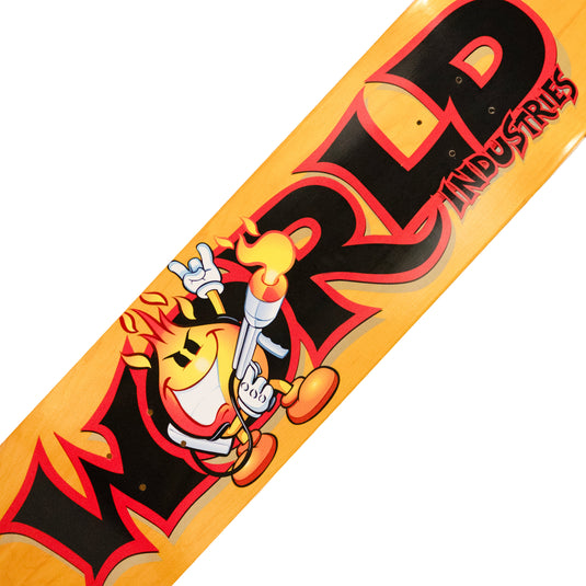World Industries Deck- Fire World - Yellow 8.0”