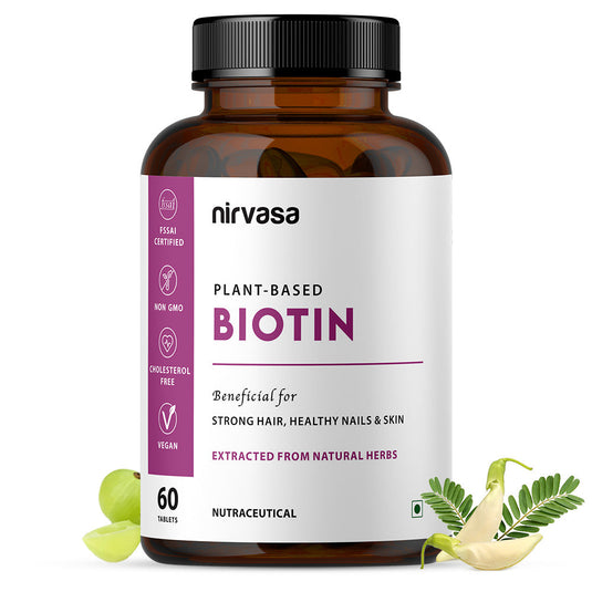 Nirvasa Plant-Based Biotin Tablets (60 Tabs)