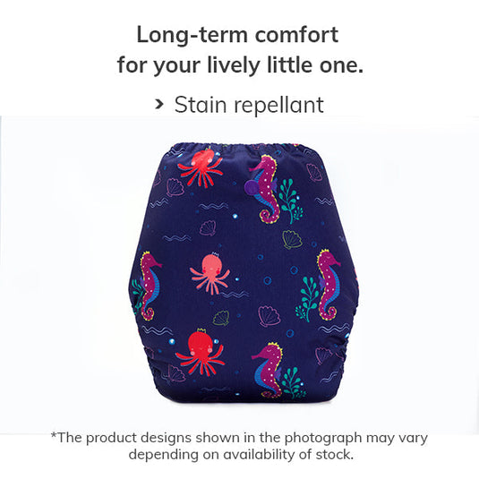 Diaper Cover (Seahorse) + 1 bamboo insert