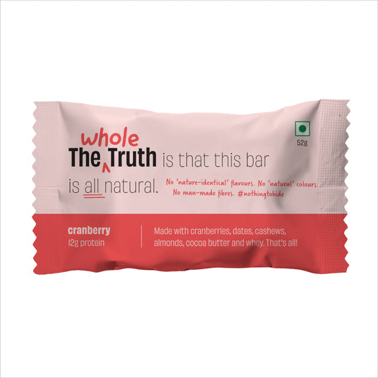 The Whole Truth - Protein Bars (Cranberry) Pack of 6