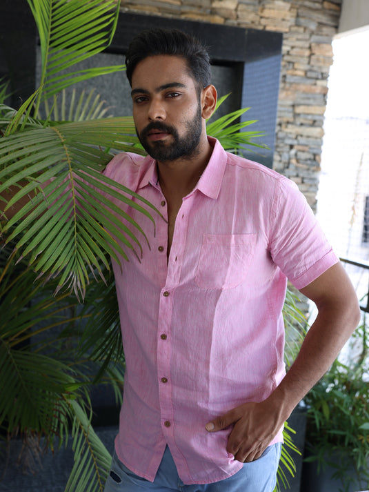 Men Light Pink Shirt