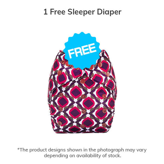 Naughty To Naptime Pocket Diaper, Sleeper Combo