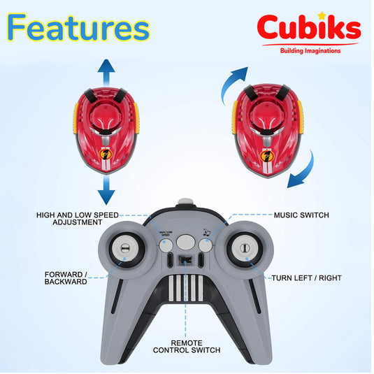 CUBIKS 2-Player Remote Control Car | USB Rechargeable | Perfect Gift for Kids