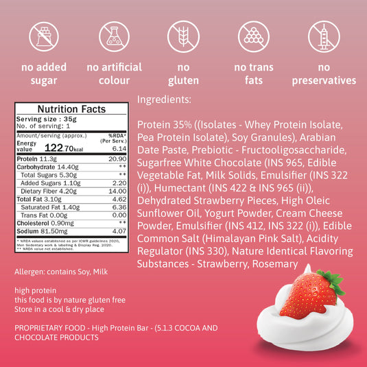 strawberries & greek yogurt - 11g protein (pack of 6)