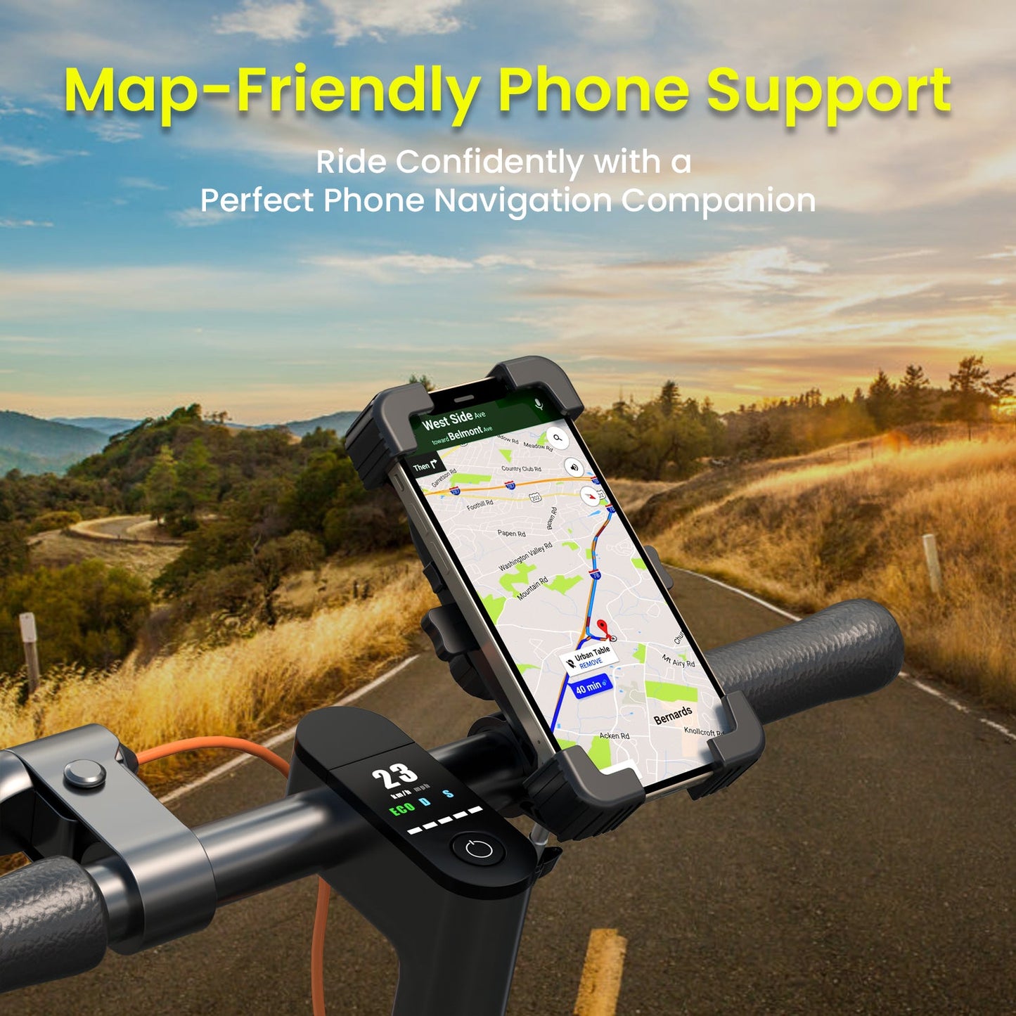 Black Portronics Mobike III Bike phone holder perfect for Navigation