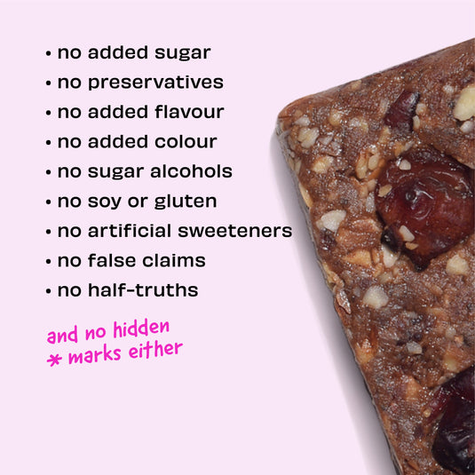 The Whole Truth - Energy Bars | Cocoa Cranberry Fudge | Pack of 6 x 40g