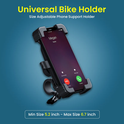 Black Portronics Mobike III universal Bike phone Holder and mobile holder for all phone