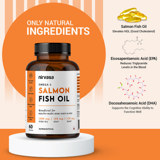 Nirvasa Salmon Fish Oil Softgels 60 Capsules