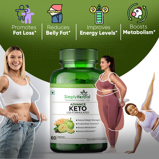 Simply Herbal Advanced Keto USA Formulated 1000mg - 60 Capsules