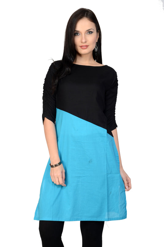 Casual 3/4 Sleeve Solid  Kurti