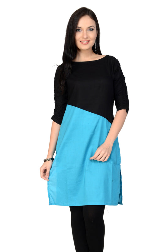 Casual 3/4 Sleeve Solid  Kurti