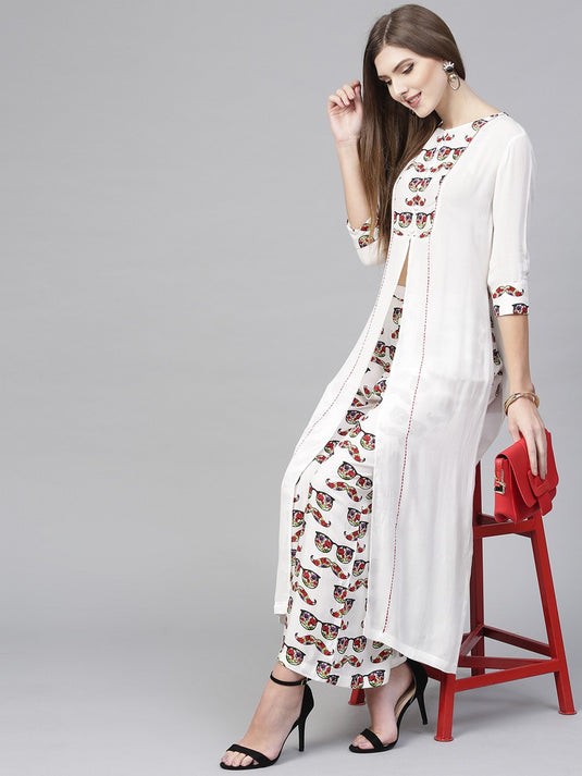 Spec Printed Kurta With Palazzo