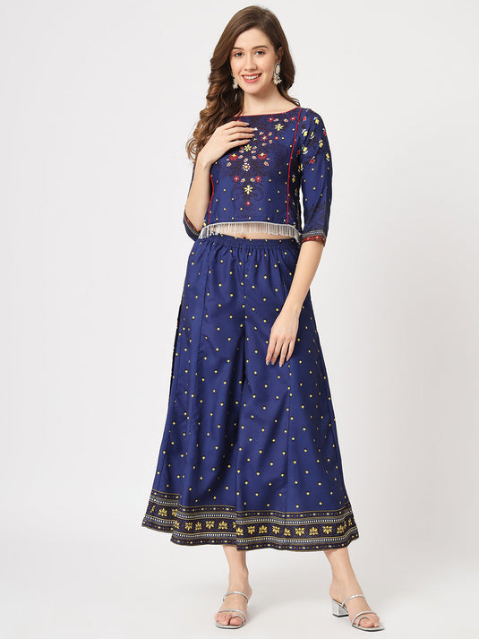 Mughal High-Low Top With Kalidaar Palazzo