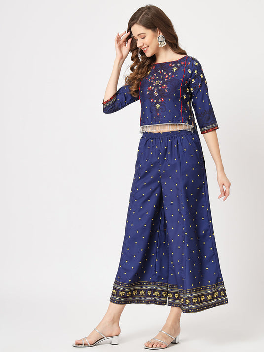 Mughal High-Low Top With Kalidaar Palazzo